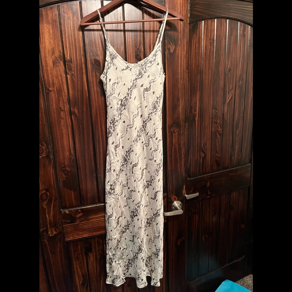 Snakeskin midi dress